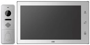 CTV-DP3101 W (White/Silver) Комплект цветного видеодомофона, в составе: панель CTV-D3000 S, монитор CTV-M3101 W