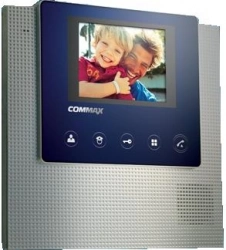 COMMAX CDV-35U/XL (Синий) Монитор цветного видеодомофона, дополнительно вызов аудио/видео (при наличии камеры) от цифрового подъездного домофона + 3-х вызывных блоков и 1-й камера наблюдения