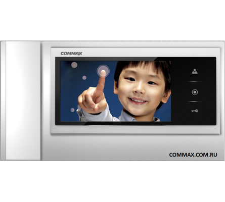 COMMAX CDV - 70K/XL (Белый) Монитор цветного видеодомофона, с трубкой на 3 панели и подъезд домофон, экран 7 дюймов, интерфон, PAL/NTSC