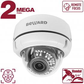 Beward B2530DVZ (2.7-13.5) 2Mp Уличная купольная IP-видеокамера с ИК-подсветкой до 25м, 12В/PoE