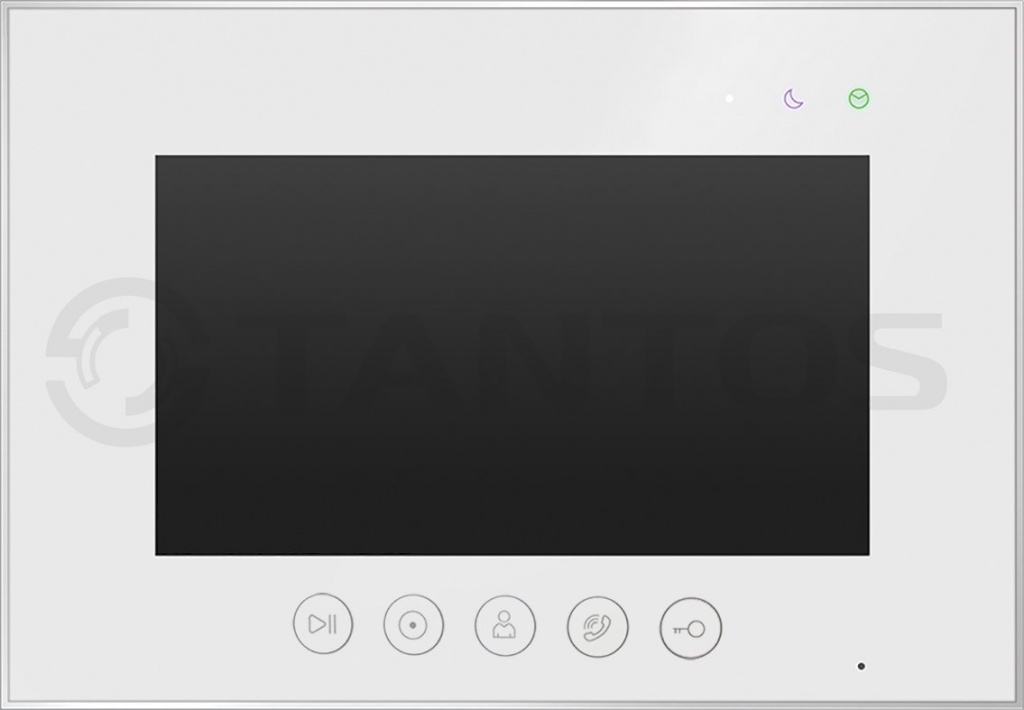 Tantos Marilyn HD s (White) NEW Монитор цветного видеодомофона 7 дюймов с сенсорными кнопками с поддержкой форматов AHD/TVI/CVI 1080p/720p, CVBS (PAL)