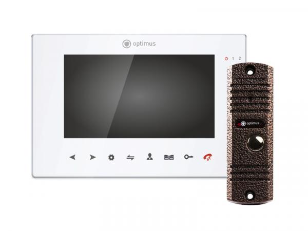 Optimus VMH-7.1 (w)+ DSH-E1080 Комплект видеодомофона (медь)