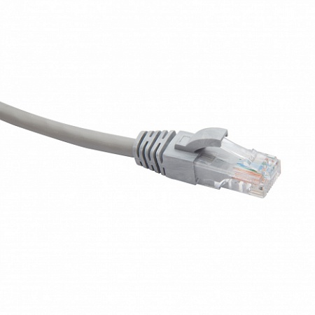 DATAREX RJ45-RJ45 U/UTP Cat.5e PVC нг(А)-LS (DR-180007) Патч-корд (коммутационный шнур), 1м, серый