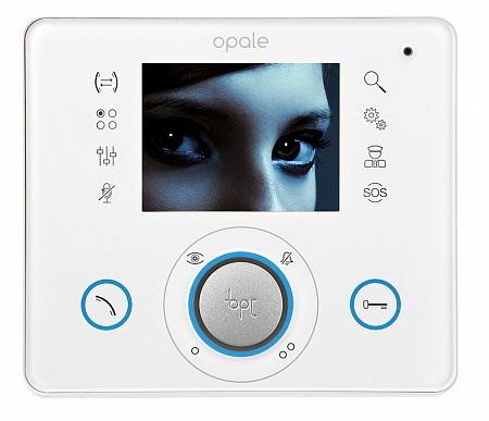 BPT OPALE WHITE Абонентское устройство OPALE с цветным дисплеем 3,5&amp;quot; и сенсорными клавишами