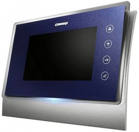 COMMAX CDV-70UM/XL (Синий) Монитор цветного видеодомофона, дополнительно вызов аудио/видео (при наличии камеры) от цифрового подъездного домофона +3-х вызывных блоков и 1-й камера наблюдения