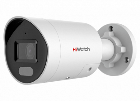HiWatch IPC-B042C-G2/UL (4) 4Mp Уличная цилиндрическая IP-видеокамера с LED-подсветкой до 40м, стробоскопом и динамиком