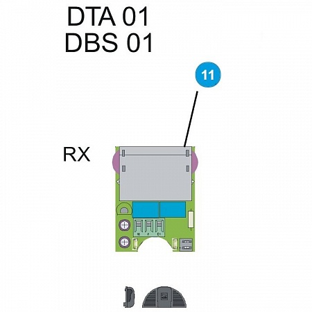 CAME ЗИП 119RIR249 Плата RX DTA01 DBS01