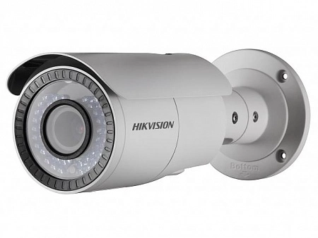 HikVision DS - 2CE16C5T - VFIR3 1Мп уличная цилиндрическая HD - TVI камера с ИК - подсветкой до 40м1.3Мп CMOS матрица; вариообъектив 2.8 - 12мм@F1.4; угол обзора: 29.3° - 92°; механический ИК - фильтр; 0.001Лк@F1.2; Smart ИК; DWDR; 3D DNR